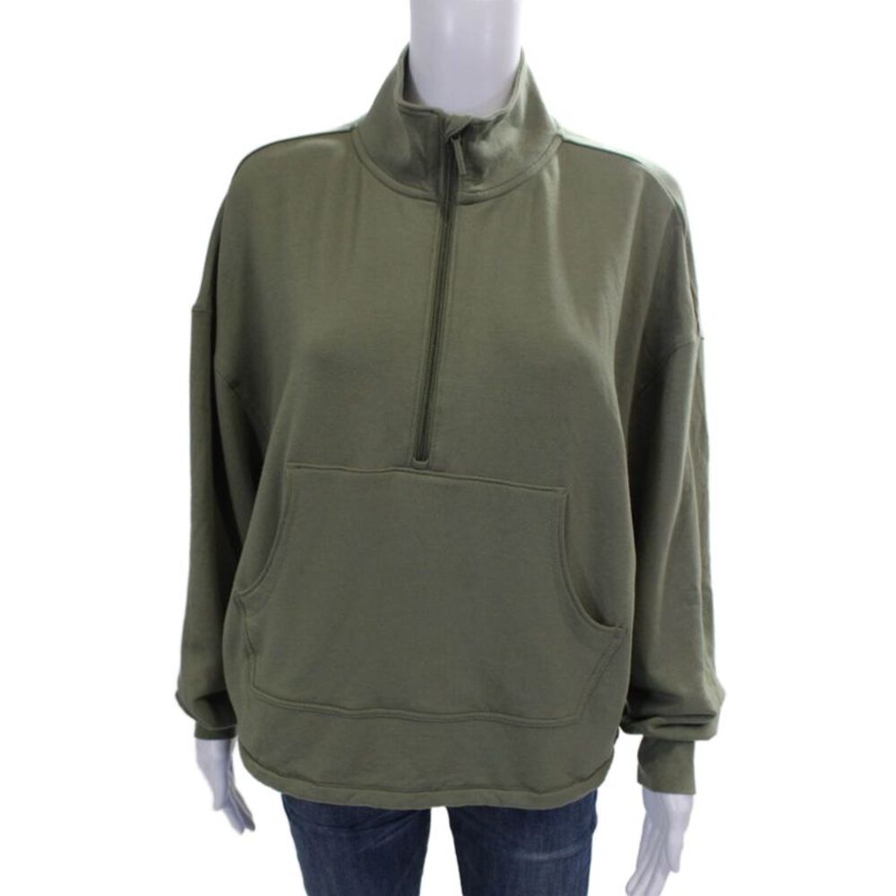Tavi Womens Green Mock Neck Pullover Sweatshirt Modal Long Sleeve Size M